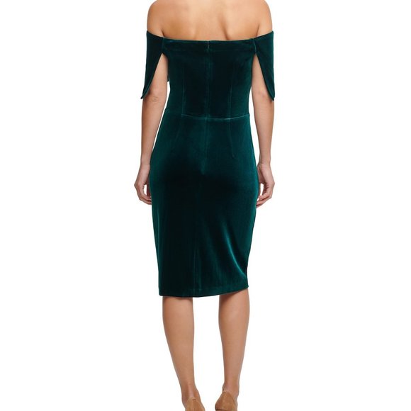 Vince Camuto Velvet Off-The-Shoulder Dress - Picture 2 of 3